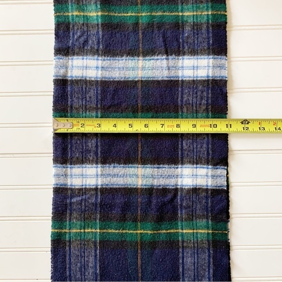 Acrylic Plaid Scarf V. FRAAS The Scarf Source German Blue and Green Soft - Picture 9 of 10